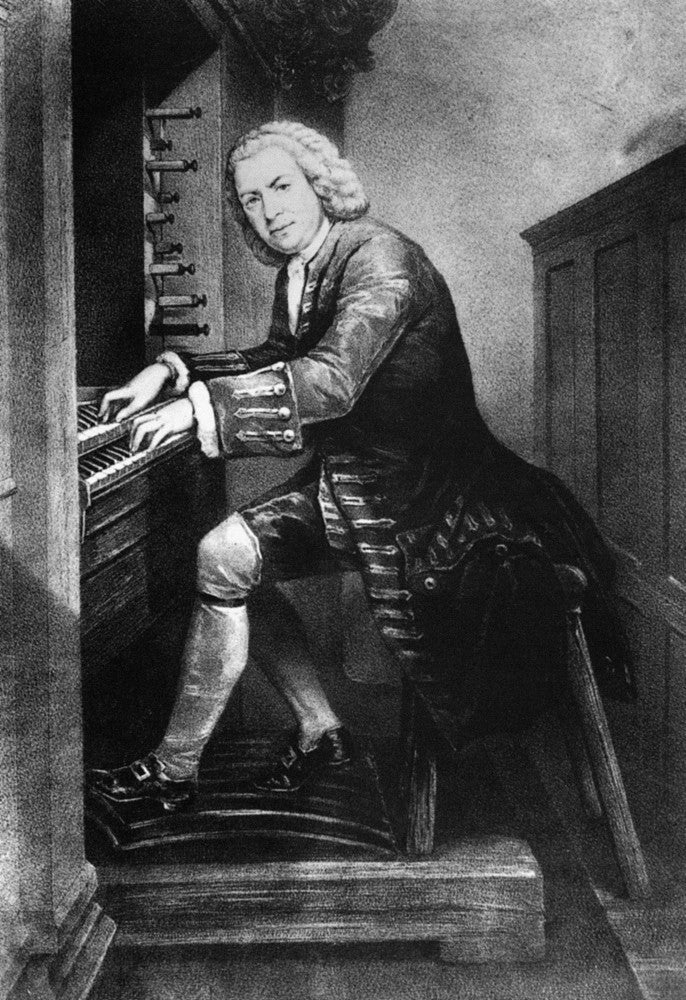 Johann Sebastian Bach 19th Century Lithograph Fine Art Print by Granger Collection