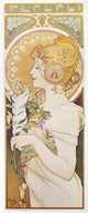 Mucha: Feather, 1899 Lithograph Fine Art Print by Alphonse Mucha