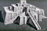 Reconstruction of the Sumerian Ziggurat at Ur Fine Art Print