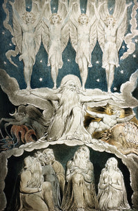 William Blake's 'Job: When The Morning Stars Sang' Watercolor Print by Granger Collection