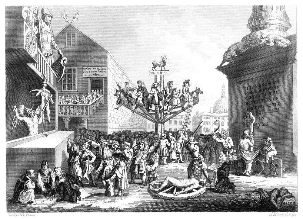 South Sea Bubble Steel Engraving Print by William Hogarth