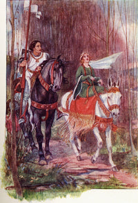 Sir Lancelot and Queen Guinevere Fine Art Print by Hilary Jane Morgan