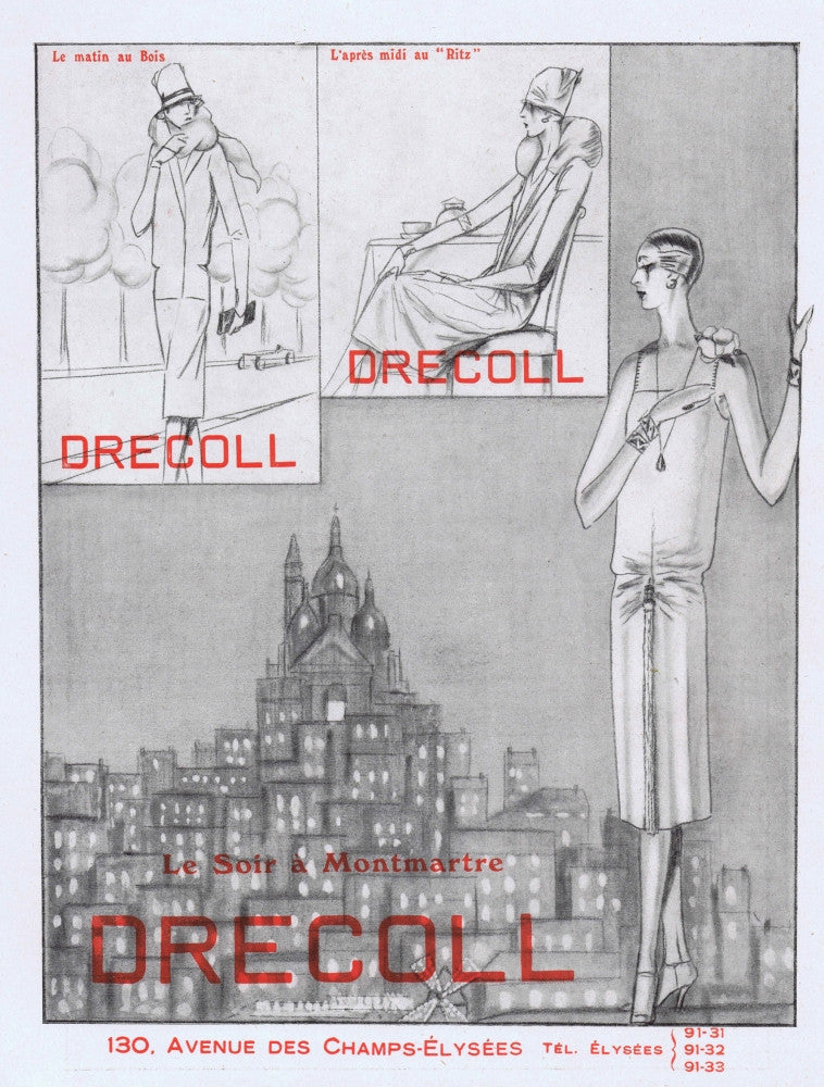 Advert For Drecoll Couture 1927 Fine Art Print by Mary Evans