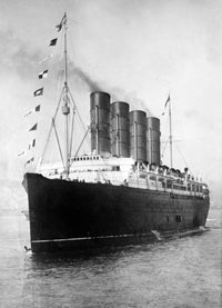 Lusitania Cunard Steamship Fine Art Print (1908-1914) by Granger Collection