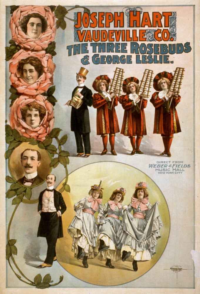 Vaudeville Show Lithograph Poster Print - C1899 by Granger Collection