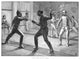 Fencing School Engraving Print - A School Of Arms (1890) by Granger Collection