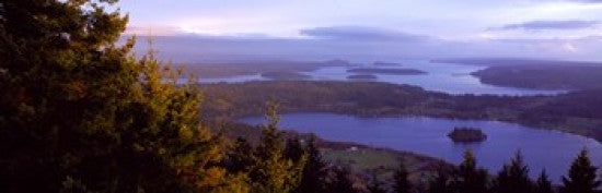 Campbell Lake and Whidbey Island, WA Poster Print by Panoramic Images - 38x12