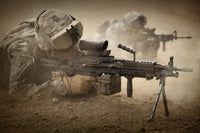 U.S. Army Ranger in Afghanistan Combat Scene Poster Print