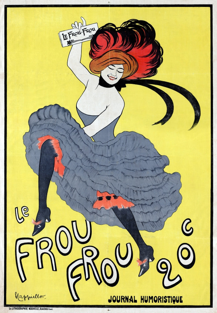 Can Can Dancer Lithograph Print by Leonetto Cappiello - 1899