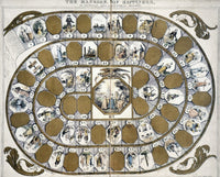 'Mansion of Happiness' Fine Art Print - Historic Board Game | Posterazzi