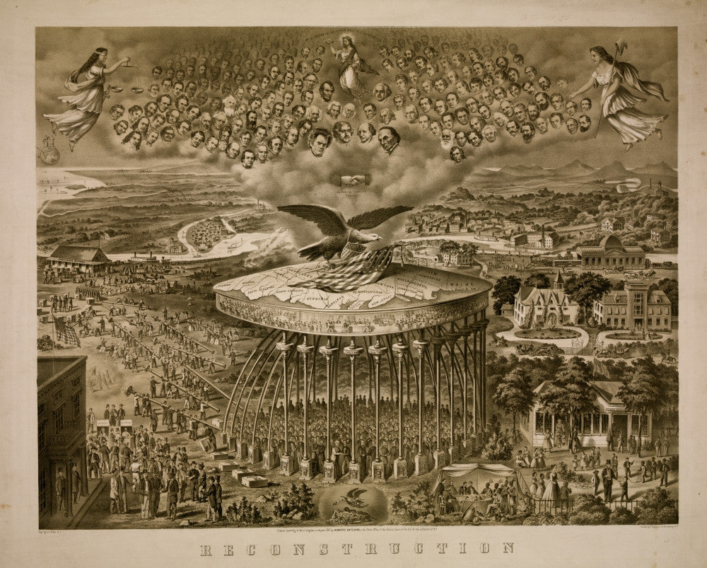 Reconstruction: An Allegory of North and South Reconciliation Fine Art Print