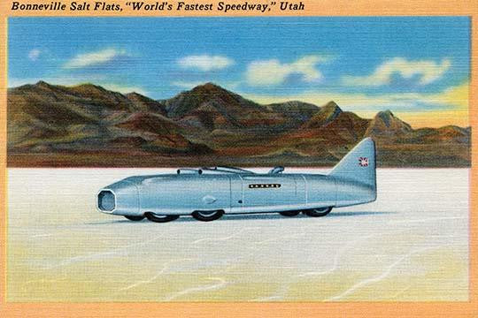 Blue Bird Race Car World Record Attempt Poster Print