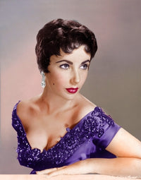 Elizabeth Taylor with Purple Top Photo Print - Multiple Sizes Available
