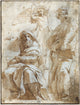 Raphael's Study for the Fresco of Prophets Hosea and Jonah Fine Art Print