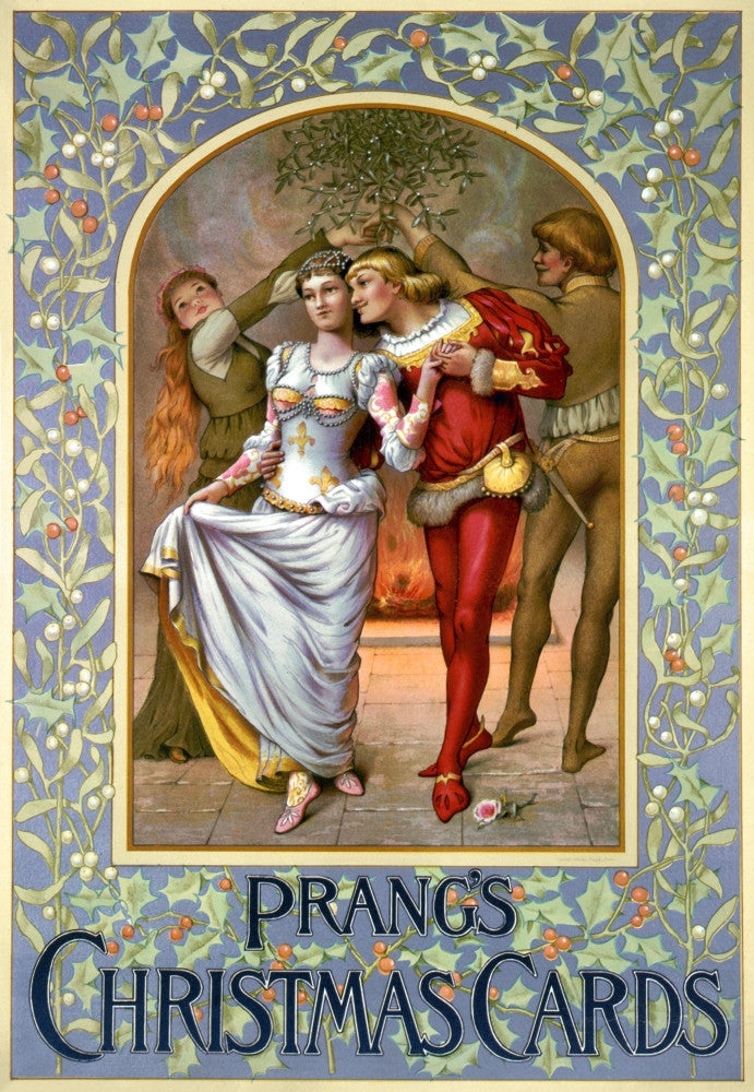 Christmas Cards 1886 Lithograph Advertisement Poster Print by Granger Collection