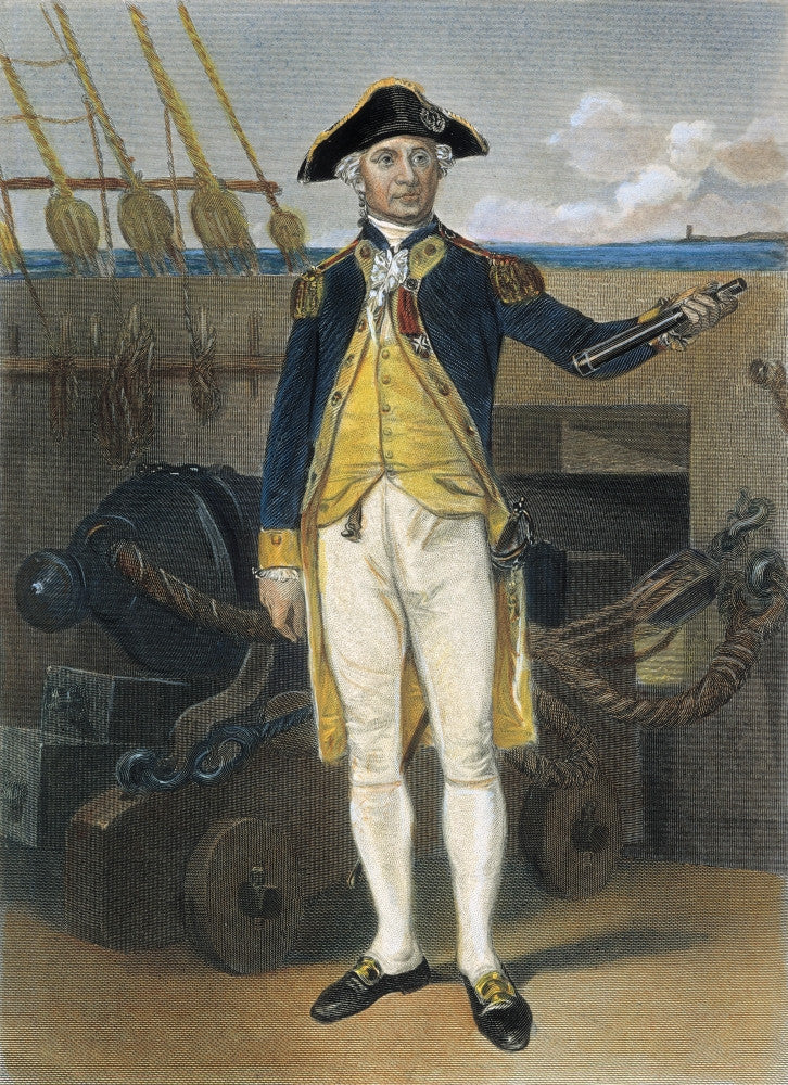John Paul Jones Steel Engraving Fine Art Print by Granger Collection