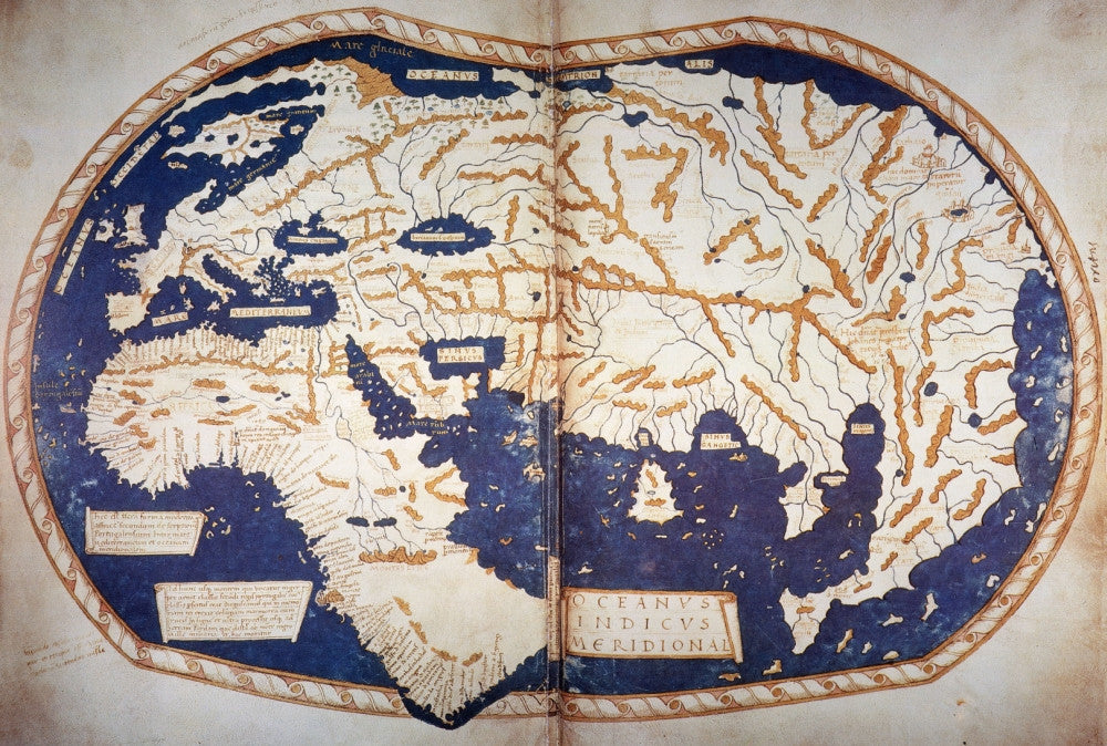 Martellus World Map Fine Art Print - 1489 | Posterazzi