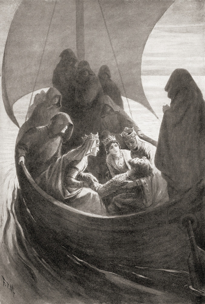 The Death of King Arthur Fine Art Print by Ken Welsh