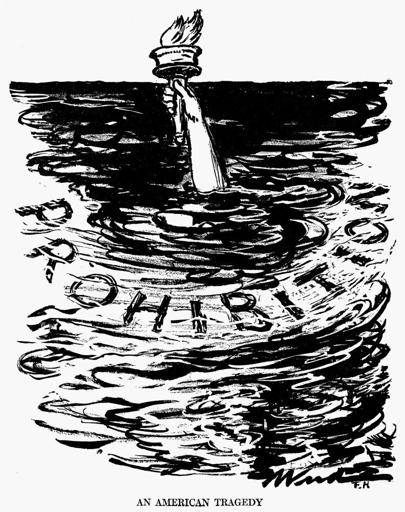 Prohibition Cartoon from the 1920s - Fine Art Print by Granger Collection