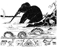 The Elephant's Child Fine Art Print by Rudyard Kipling - Just So Stories Illustration