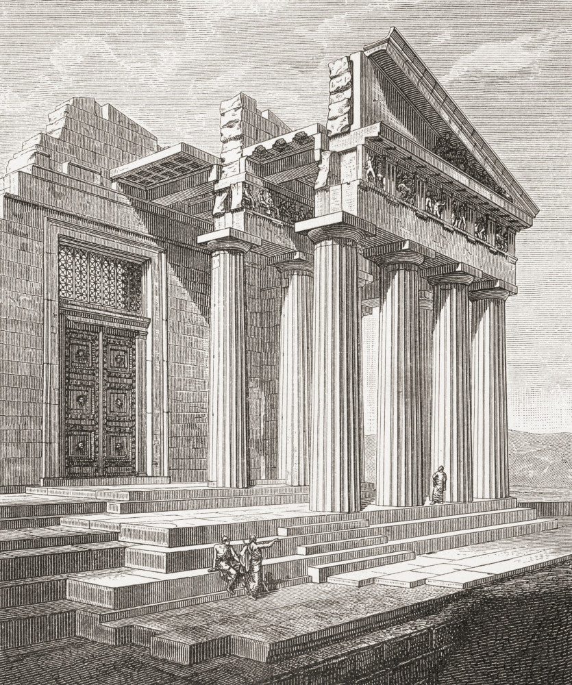 Cutaway of the North Eastern Corner of the Parthenon by Ken Welsh