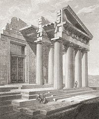 Cutaway of the North Eastern Corner of the Parthenon by Ken Welsh