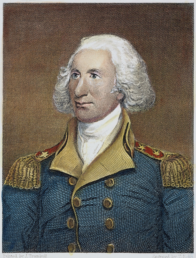 Philip J. Schuyler Line and Stipple Engraving Print After John Trumbull