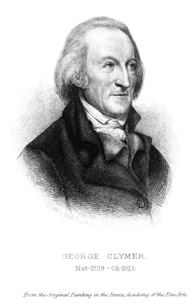George Clymer American Merchant & Politician Etching Print by Albert Rosenthal