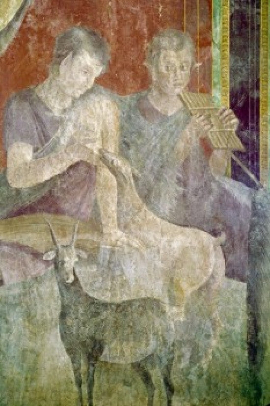 Roman Fresco from Villa of the Mysteries - Fine Art Print