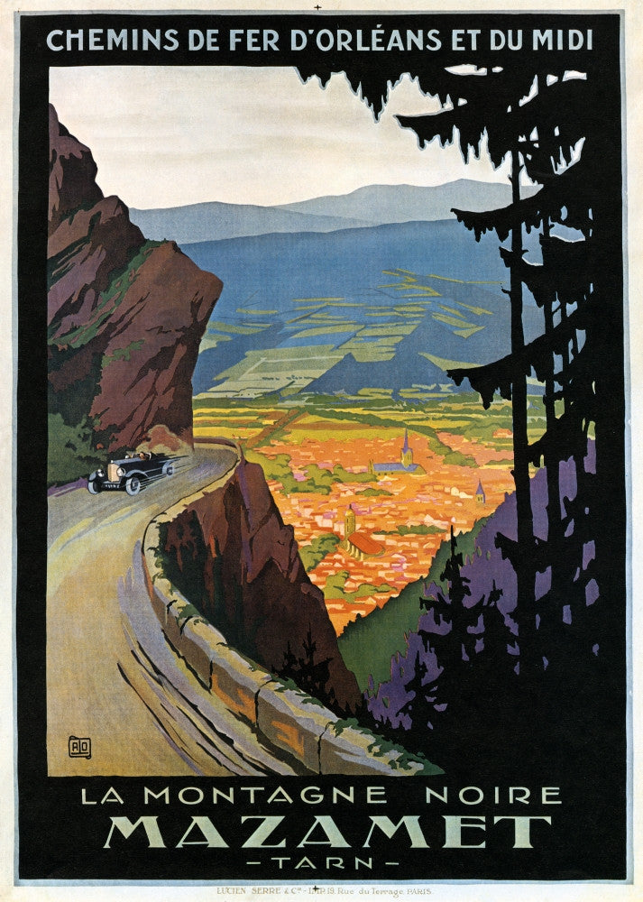 C1920 Chemins De Fer D'Orleans Et Du Midi-Mazamet Railroad Poster Print by Granger Collection