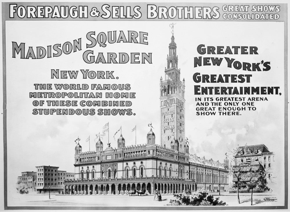 Madison Square Garden Lithograph Circus Poster Print (1900) by Granger Collection