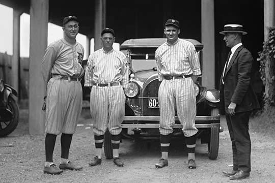 Baseball Legends Poster Print Featuring Ty Cobb, Milan, Johnson, and Eddie Black