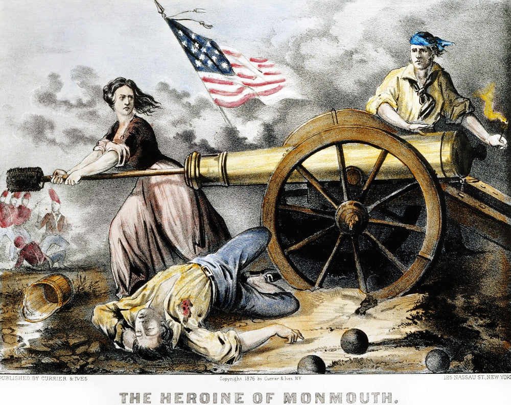 Molly Pitcher Lithograph Print - American Revolutionary Heroine