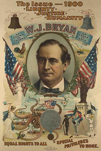 William Jennings Bryan Campaign Poster Print by Strobridge