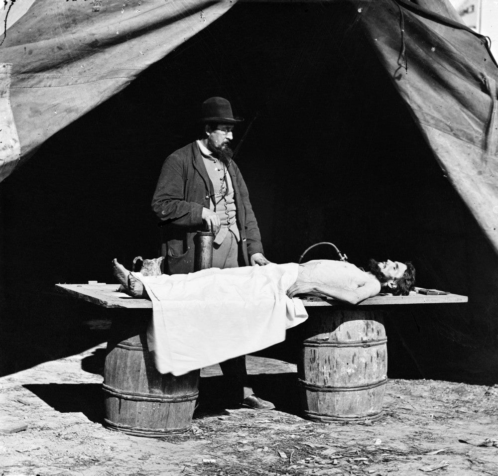 Civil War Surgeon Fine Art Print - Embalming in the Field