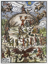 Walpurgis Night Woodcut Print from Leipzig, 1669 by Granger Collection