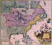 North America Map Circa 1735 Fine Art Print | Posterazzi