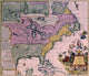 North America Map Circa 1735 Fine Art Print | Posterazzi