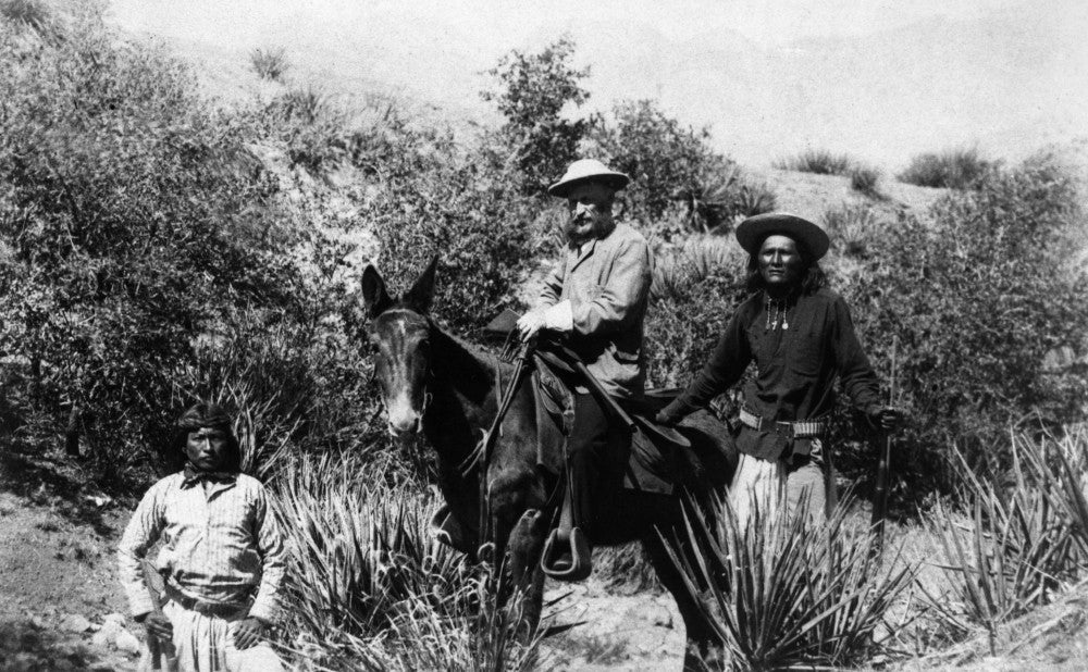 George Crook Fine Art Print with Apache Scouts - Granger Collection