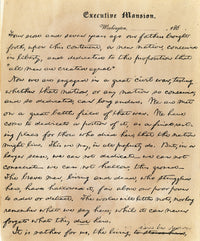Gettysburg Address Fine Art Print (First Draft) 1863