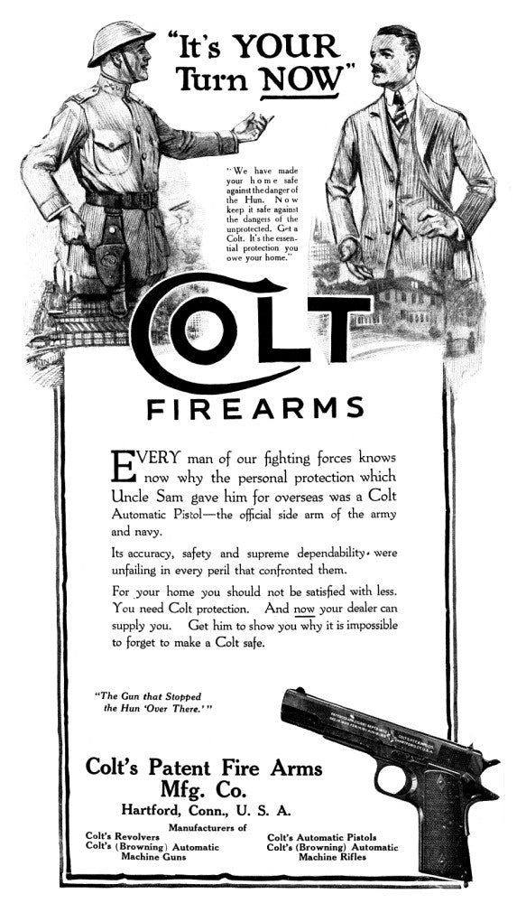 Colt Firearms 1919 Vintage Advertisement Poster Print by Granger Collection