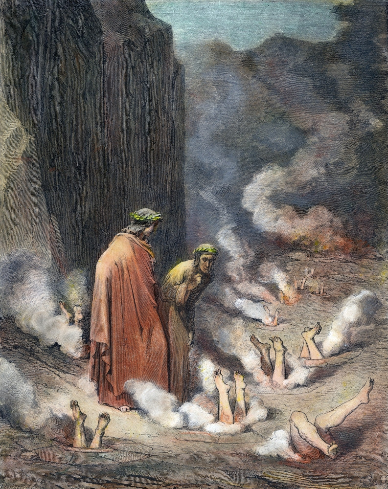 Dante's Divine Comedy Engraving by Gustave Doré, 1861 - Fine Art Print