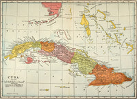 Historical Map of Cuba, 1900 - Fine Art Print by Granger Collection