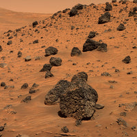 View of a Dark Boulder on Mars Fine Art Print by Stocktrek Images