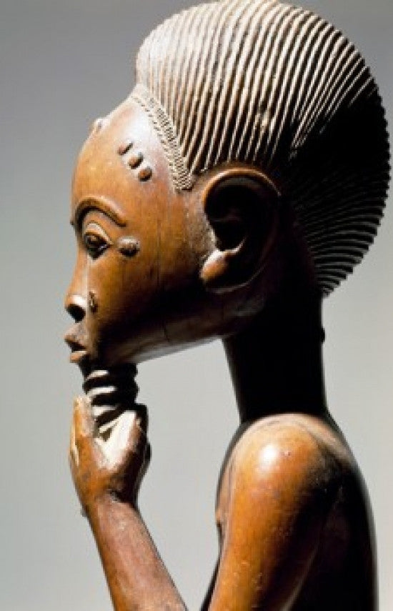 Masculine Figure Wood African Art Poster Print - VARSAL11582686