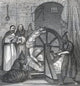 Torture By Fire On The Wheel Fine Art Print - 19th Century Engraving by Ken Welsh