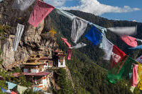 Bhutan Prayer Flags at Taktsang Monastery Poster Print by Brenda Tharp