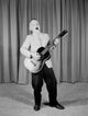 Boy Playing Guitar on Stage Fine Art Print