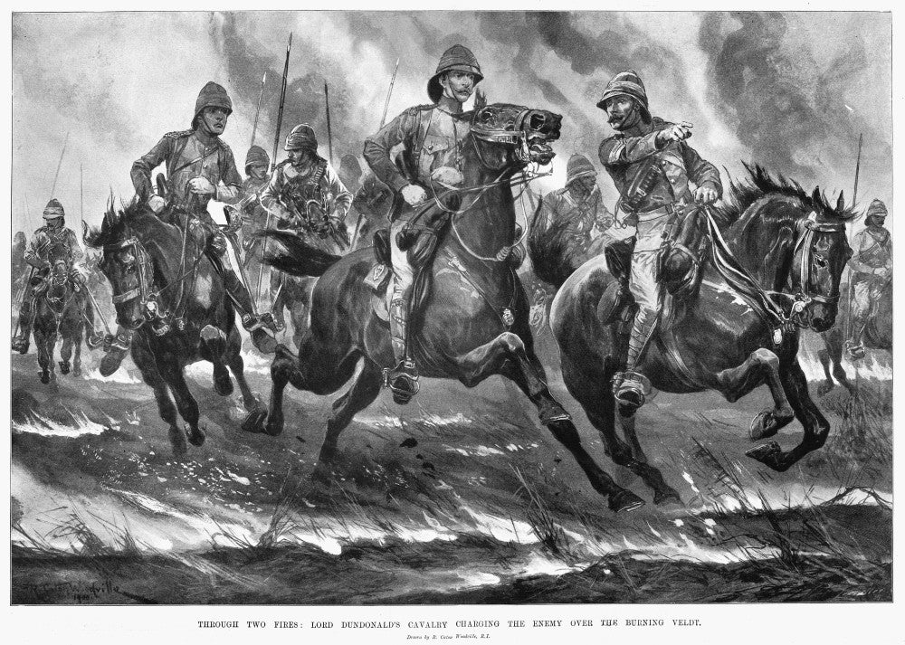 Second Boer War Cavalry Charge Fine Art Print by Richard Caton Woodville