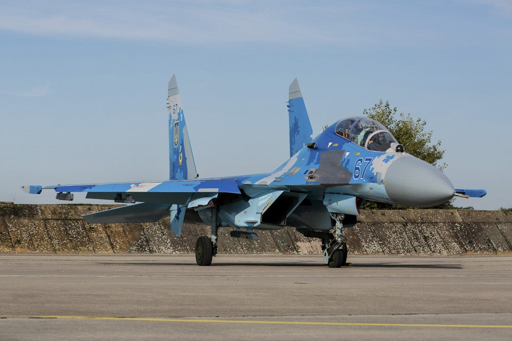 Ukrainian Air Force Su-27UB Flanker Poster Print by Timm Ziegenthaler
